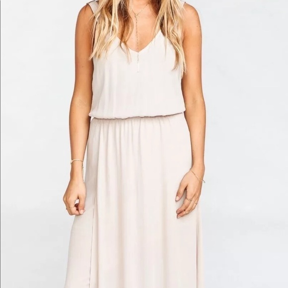 𝅺SHOW ME YOUR MUMU M Kendall Maxi Dress Dusty Blush - Picture 1 of 9